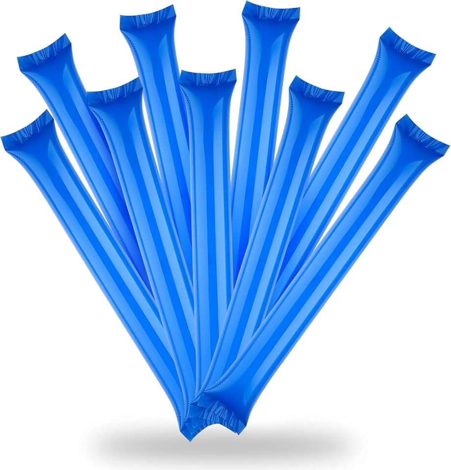 dellyy 50 Bastoncini Gonfiabili in Plastica per Tifo, 60 x 10 Cm, Ideali per Partite di Coppa del Mondo, Eventi di Intrattenimento e Manifestazioni Sportive, per Incoraggiare Il Pubblico.
