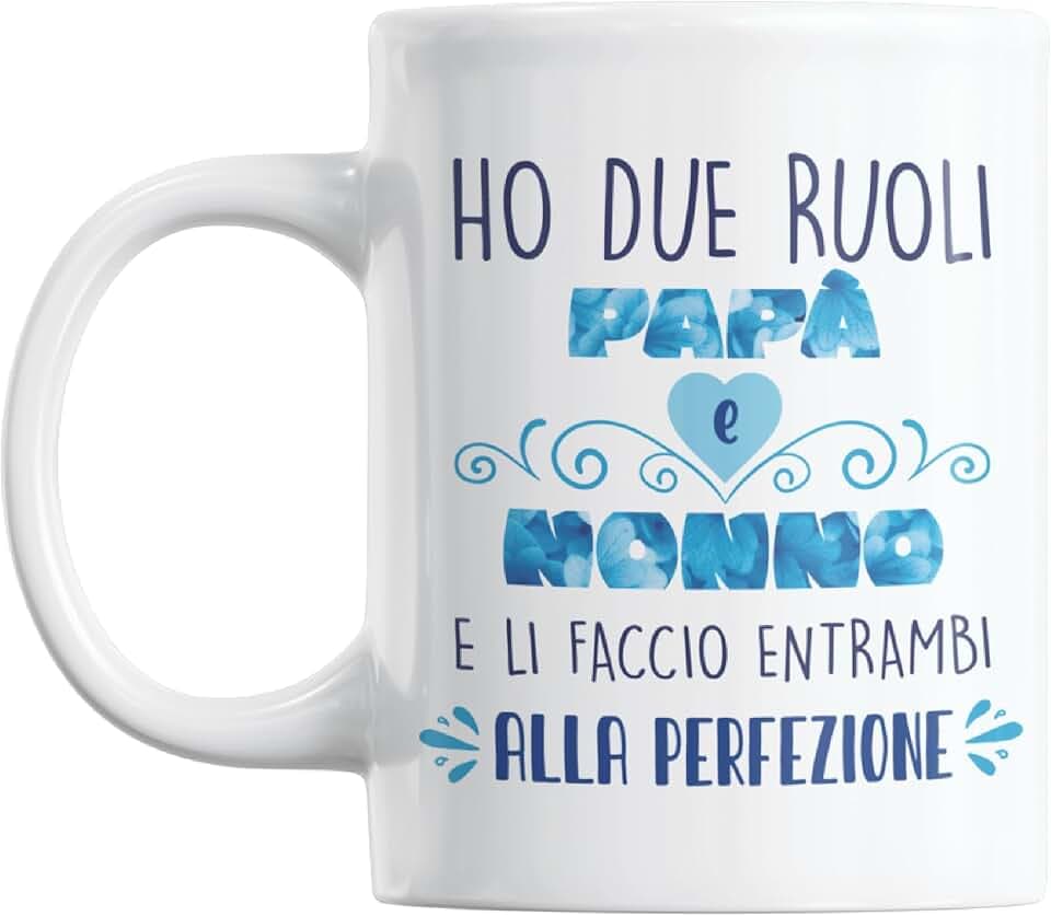 Gesar Tazza Festa del Papà - Tazza papà e nonno - Frasi Originali Divertenti - Idee Regali Festa del papà - Regalo Buon Compleanno - Sei il papà e il nonno migliore al mondo