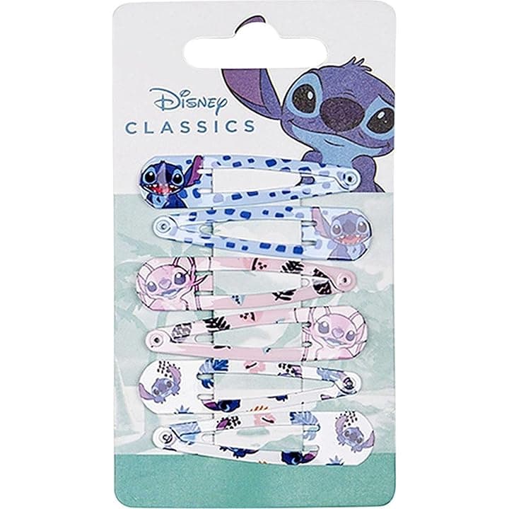 CERDÁ LIFE'S LITTLE MOMENTS Stitch, forcine per capelli, multicolore, realizzate con materiali resistenti, stampate con stitch e angelo, prodotto originale progettato in Spagna