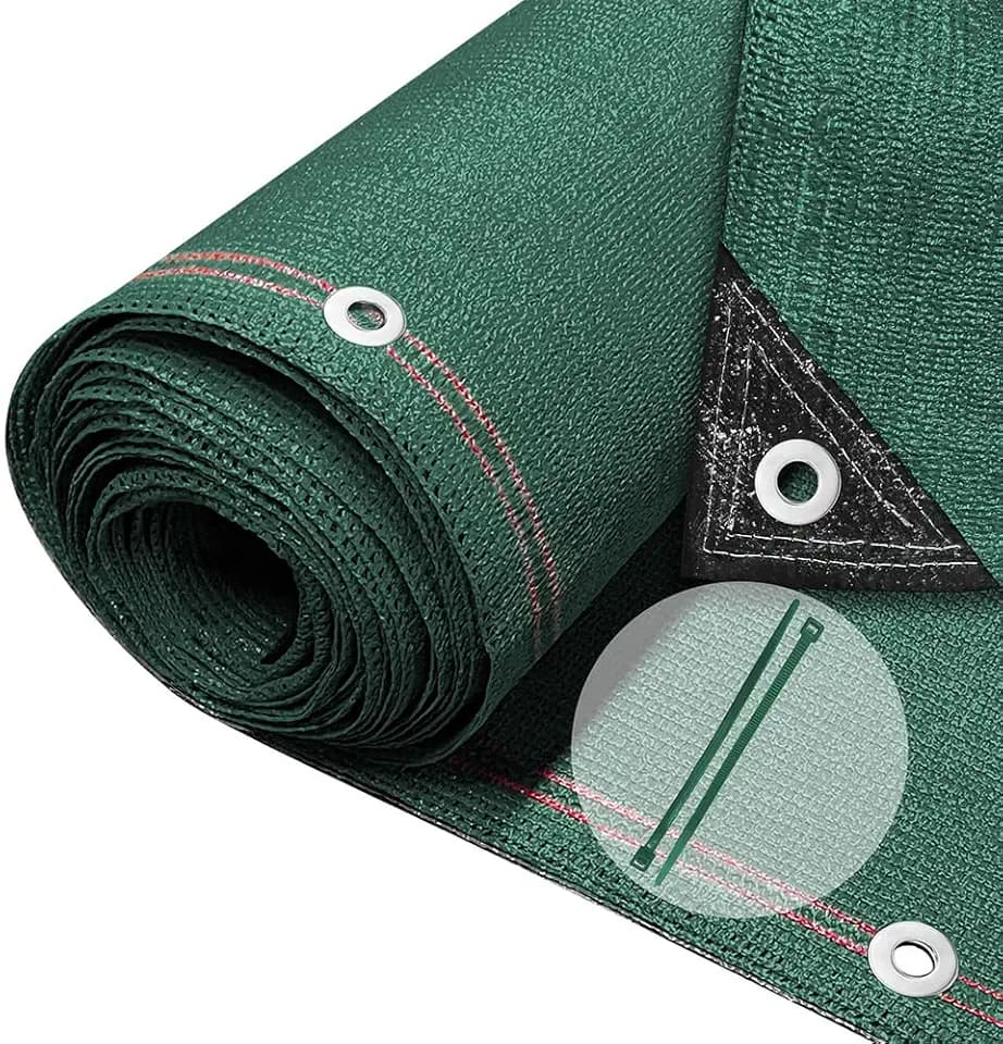 VOUNOT® Rete Ombreggiante 1.5×20m, Telo Frangivista Recinzione Giardino 230 g/m² HDPE, Tessuto Ombra Privacy Antistrappo Antivento con Fascette, per Esterno, Serra, Balcone, Giardino, Verde