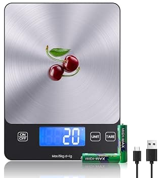 Bilancia da cucina digitale, ricaricabile USB-C（foood scale）
