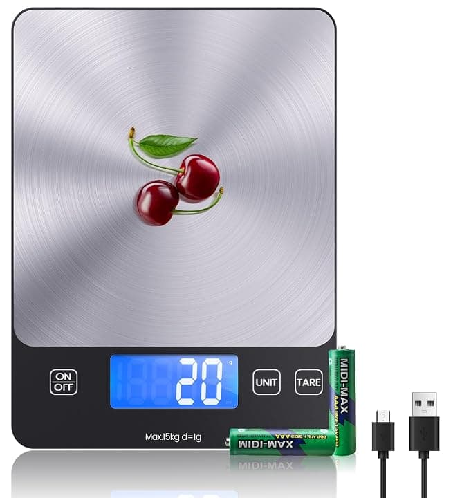 Bilancia da cucina digitale, ricaricabile USB-C（foood scale）