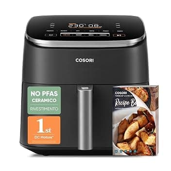 Cosori Friggitrice ad Aria Turbo Blaze 6 Litri, DC Motore, 9 Funzioni 1725W
