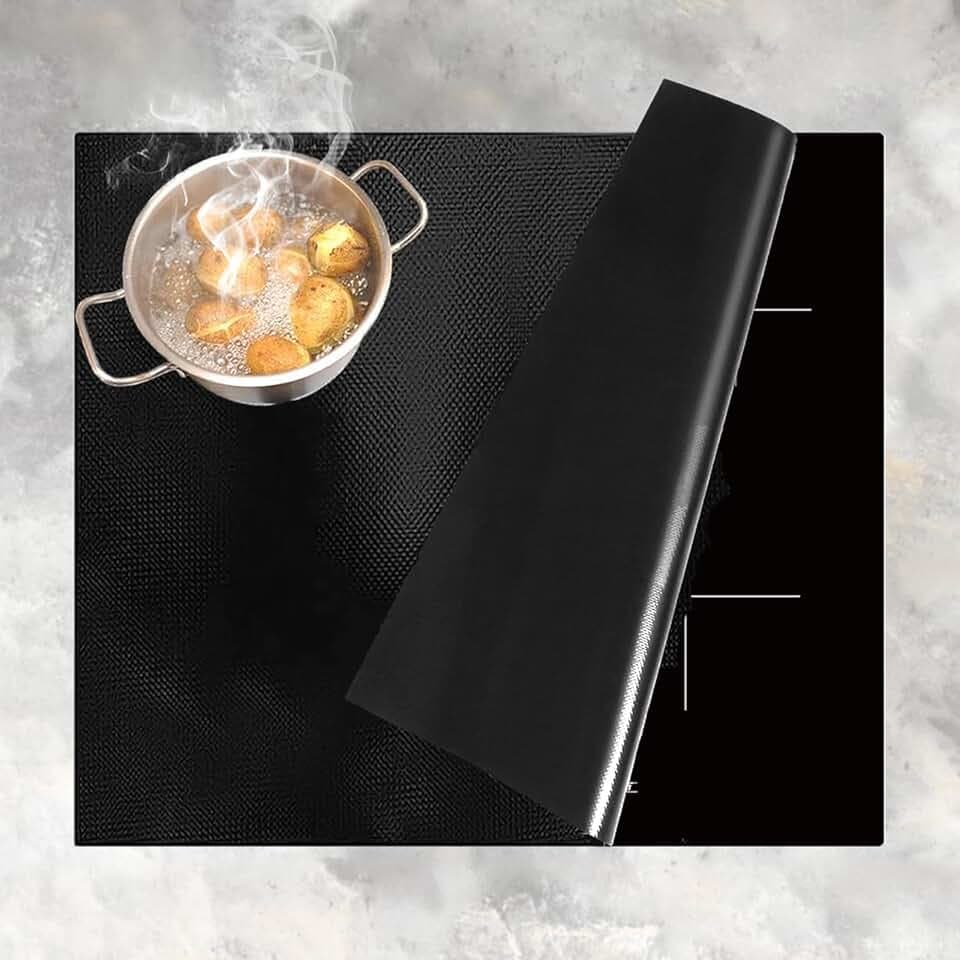 52x60cm Tappetino Protettivo per Piano Cottura a Induzione,Antiscivolo tappetino protettivo per piano cottura a induzione in silicone (magnetico),Riutilizzabile Copri Piano Induzione Protezione