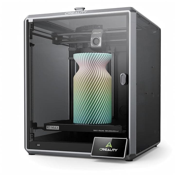 Creality K1 Max Stampante 3D, 600 mm/s di Velocità Massima, Livellazione Automatica, Doppio Raffreddamento, Volume di Costruzione 300x300x300 mm, per Aziende, Uffici e Fai-da-te