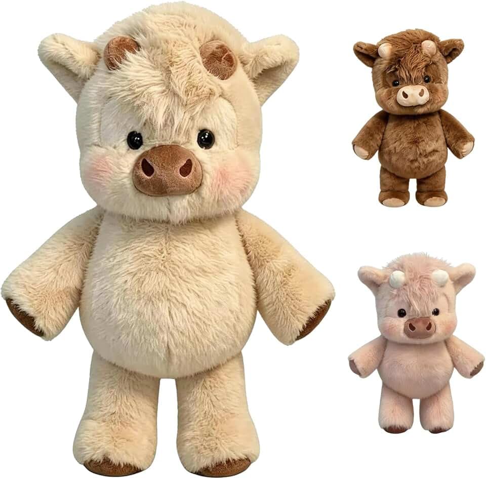 Peluche Che Corre, 45cm Peluche Di Cinghiale, Peluch Mucca, Vitello Che Corre Morbido Giocattolo, Bambola Da Collezione A Forma Di Pecora In Cartone Peluch Animato Per Ragazzi E Ragazze (B)