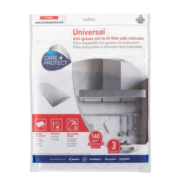 CARE + PROTECT Filtro Cappa Anti-Grasso Universale con Indicatore, 47x97 cm