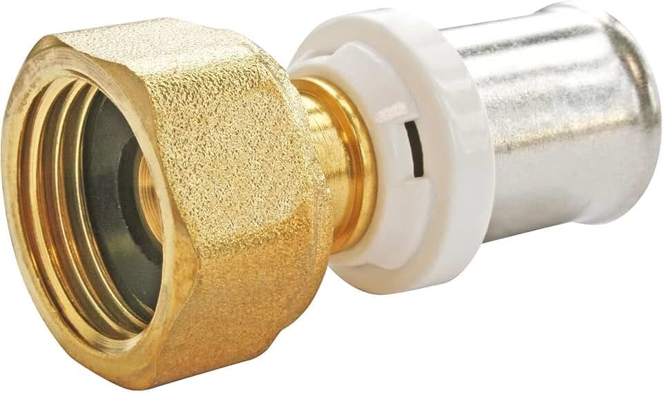 SOMATHERM FOR YOU - / 5703-26-20 - raccordo dritto crimpare tubo multistrato Ø26 - dado girevole femmina 20/27 (3/4 '') Per collegare un tubo multistrato di diametro Ø16