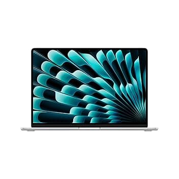 Apple Portatile MacBook Air 15'' con chip M4 (2025): progettato per Apple Intelligence, display Liquid Retina da 15,3'', 16GB di memoria unificata, 256GB di archiviazione SSD, Touch ID; Argento