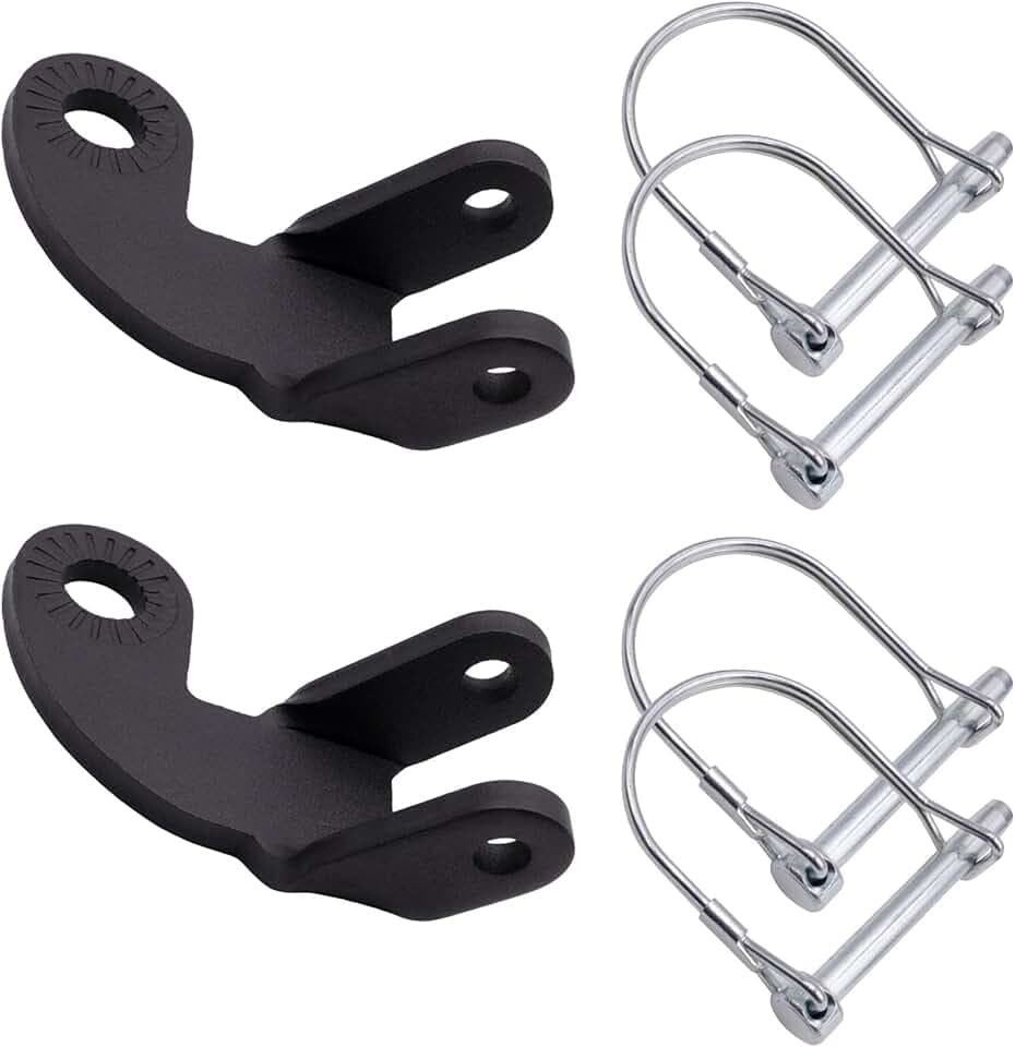 2 Pezzi Gancio per Rimorchio per Bici, Rimorchio Bicicletta Frizione Dotato di 4 Perni di Bloccaggio Tipo d Gancio Traino Bici per Rimorchi di Bambini Adatto per Biciclette