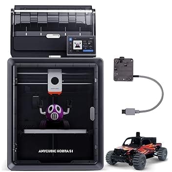 ANYCUBIC Kobra S1 Combo Stampante 3D, Stampante FDM Multicolore, 600 mm/s ad Alta Velocità, Costruzione CoreXY Chiusa, Asciugatura Attiva, LeviQ 3.0, Compatibile con Filamenti PLA/PETG/ASA/ABS