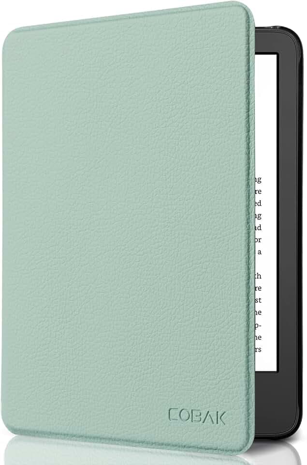 CoBak Custodia per nuovo Kindle 11ª Generazione da 6", e-Reader 2022/2024, custodia protettiva leggera con funzione sonno/veglia automatico, Smart Cover, Verde salvia ClimeCo Certified
