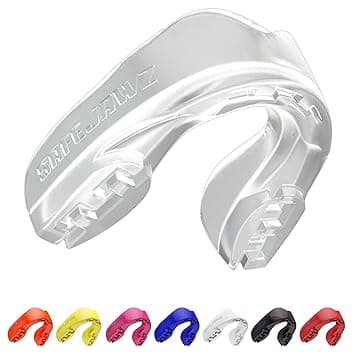 SAFEJAWZ vestibilità Slim Paradenti Sportivo Adulti e Bambini Contatto Completo per Tutti Gli Sport, tra Cui Rugby, MMA, Hockey, Judo Arti Marziali e Boxe
