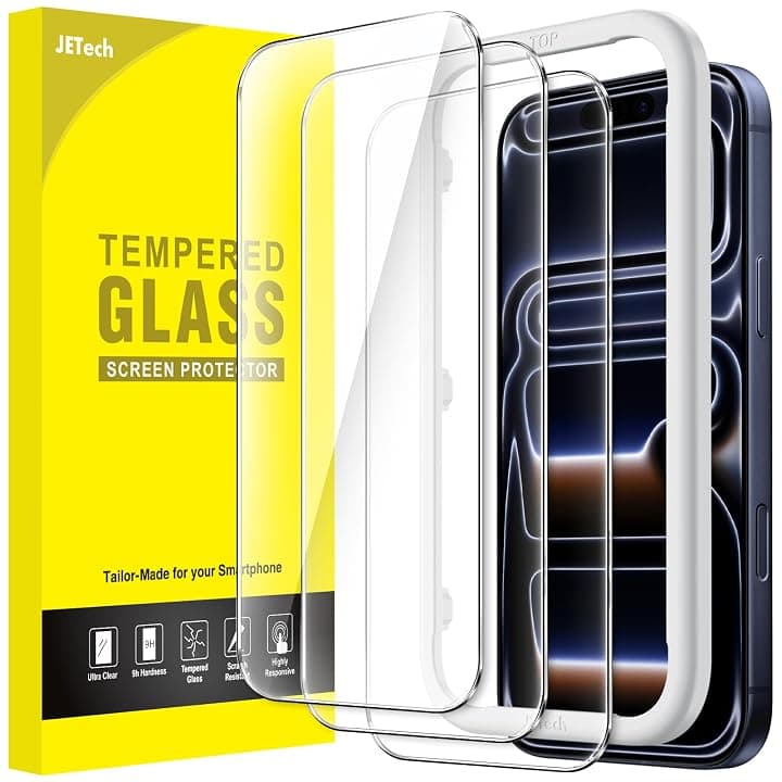 JETech Pellicola Protettiva per iPhone 18 Pro/17 Pro, 3 Pezzi
