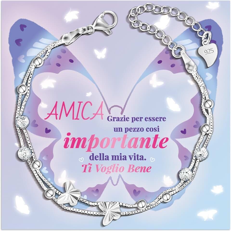 Cheerslife Braccialetti per Bambini Bracciale a Farfalla Bracciali Bambina Amicizia Gioielli Bambina per Gadget Compleanno Regalo Figlia Nipote Sorella Ragazza