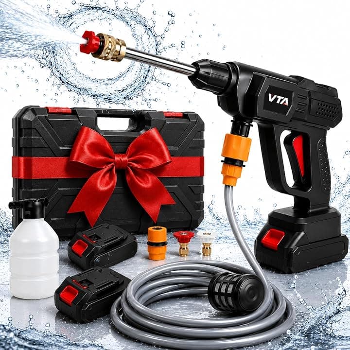 Idropulitrice a batteria 42V 8000Mah Idropulitrice portatile con 2 batterie Idropulitrice ad alta pressione a batteria per il lavaggio di auto Pulizia di pavimenti