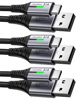 INIU Cavo USB Type-C, Cavo USB [2m+2m+0.5m] QC Tipo C Cavo Type C Rapida ClimatePartner certified