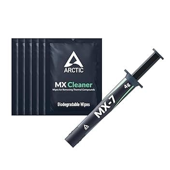 ARCTIC MX-7 (4 g, incl. MX-Cleaner) - Pasta Termica ad altissime Prestazioni per CPU, Console, schede grafiche, Laptop, altissima conducibilità Termica, Lunga Durata, Non conduttiva, Non capacitiva