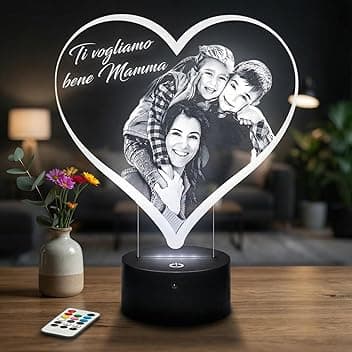 Lampephoto.fr - Lampada fotografica personalizzata a forma di cuore, regalo per la Festa della Mamma, per la mamma, idee regalo personalizzate per donne e coppie, Festa della Madre
