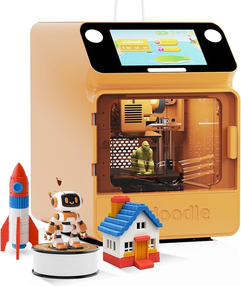 3D Printer for Kids, Safe for Children, stampante 3d, STEM Learning Mate, Wi-Fi & App Control, Compatible with PLA filament, Weekly Update Toy Library, Touch Screen, Easy Setting