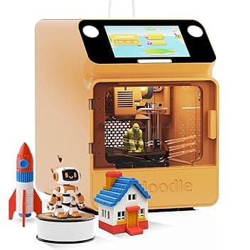 Kidoodle Mini Stampante 3D per Principianti, Stampa 3D ad Alta Velocità di 600 mm/s, STEM Learning Mate, Wi-Fi & App Control, Compatible with PLA filament, Weekly Update Toy Library