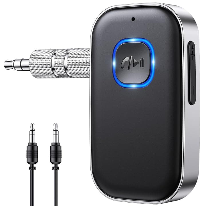 Glangeh Ricevitore Bluetooth 5.3 con Jack Adattatore Aux Bluetooth per Auto