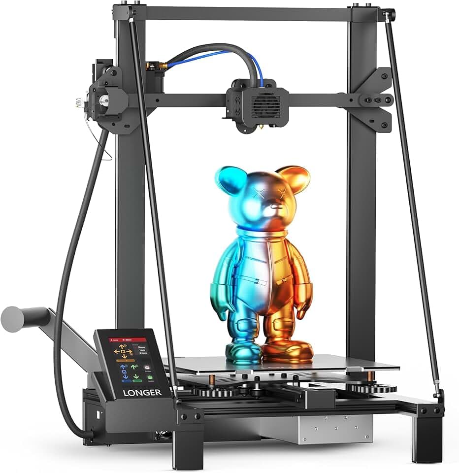 LONGER Stampante 3D LK5 Pro, di grandi dimensioni di stampa 30 x 30 x 40 cm, con touch screen da 4,3", open source, kit doppia ventola migliorata, precisione 0,1 mm, scheda madre a 32 bit