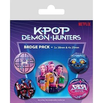 Pyramid International KPop Demon Hunters Characters Non Specificato Set di spille multicolore Carta, plastica, metallo