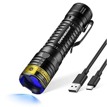 DARKBEAM Torcia UV 365nm LED Torce Luce Nera Ultravioletta ClimatePartner certified