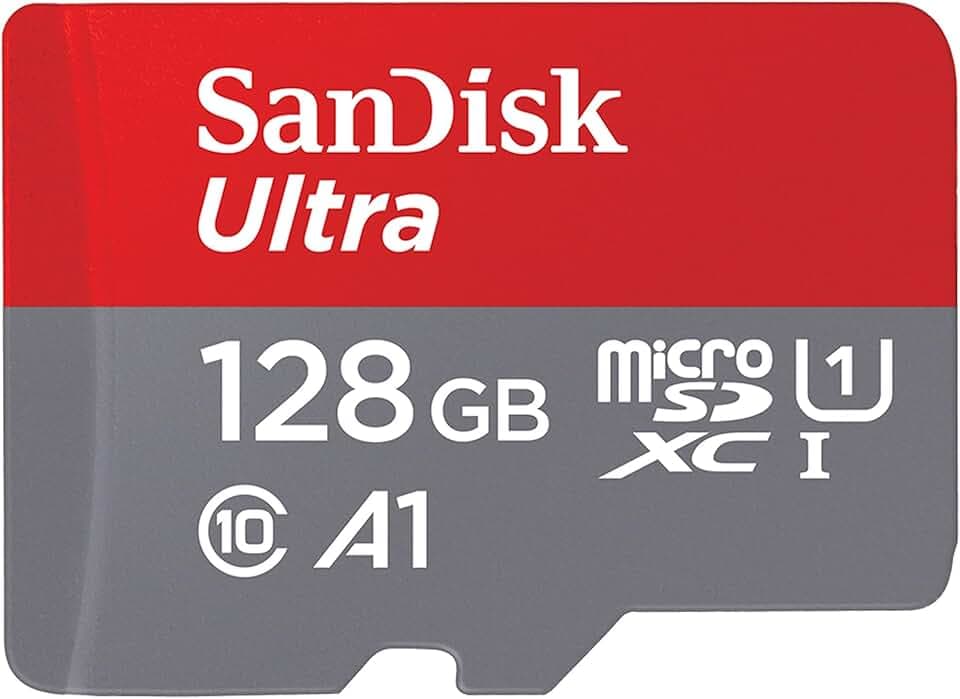 SanDisk 128GB Ultra scheda microSDXC + adattatore SD fino a 140 MB/s con prestazioni app A1 UHS-I Class 10 U1