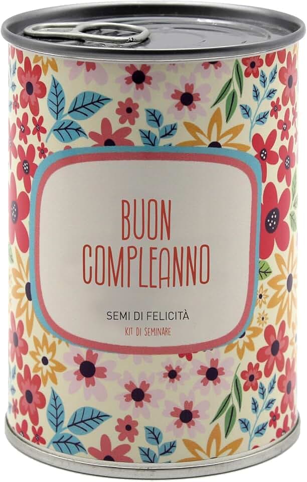 Kit di Coltivazione di Fiori da Regalare con Messaggio - Regalo di Compleanno per Donna e Uomo Regalo Originale Amici Famiglia Feste - Facilissimo da Usare - 100% Realizzato in Europa (Compleanno)