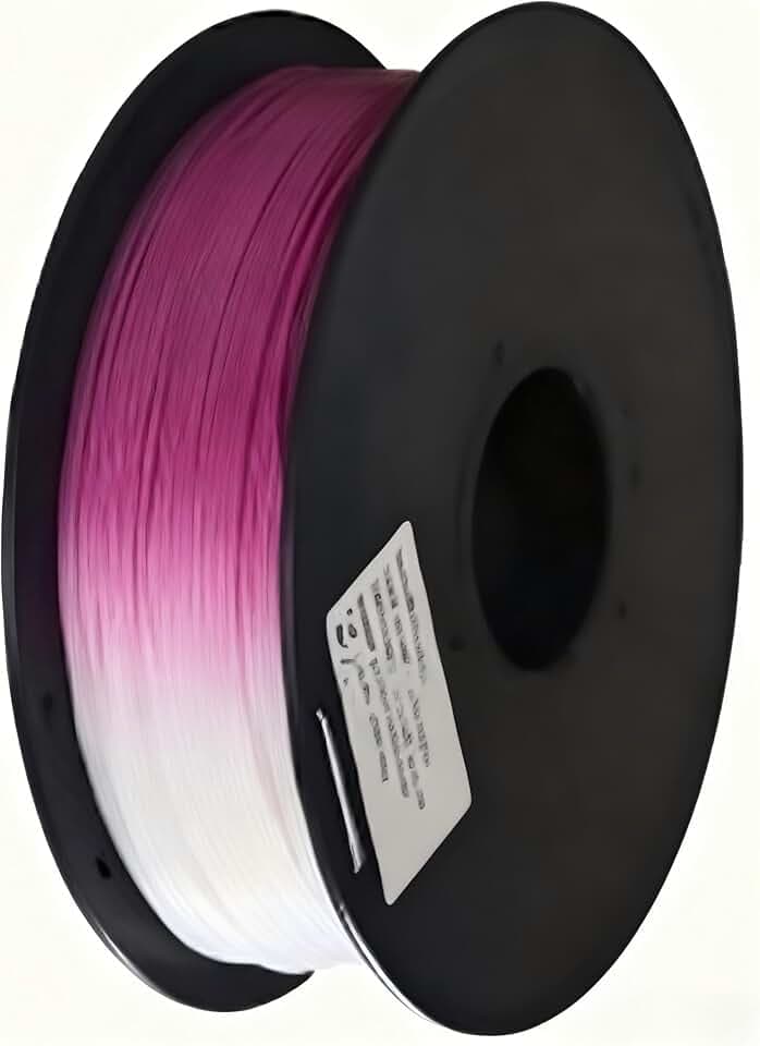 Filamento in PLA che cambia colore UV per stampante 3D, 1,75 mm, 200 g, filamento di stampa ad alta velocità, per stelle sensoriali e fidget star, precisione dimensionale 0,03 mm da bianco a rosso