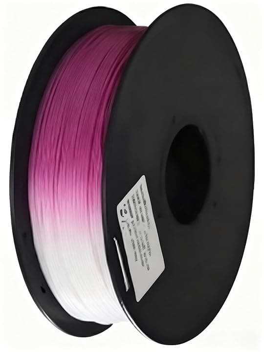 Filamento in PLA che cambia colore UV per stampante 3D, 1,75 mm, 200 g, filamento di stampa ad alta velocità, per stelle sensoriali e fidget star, precisione dimensionale 0,03 mm da bianco a rosso
