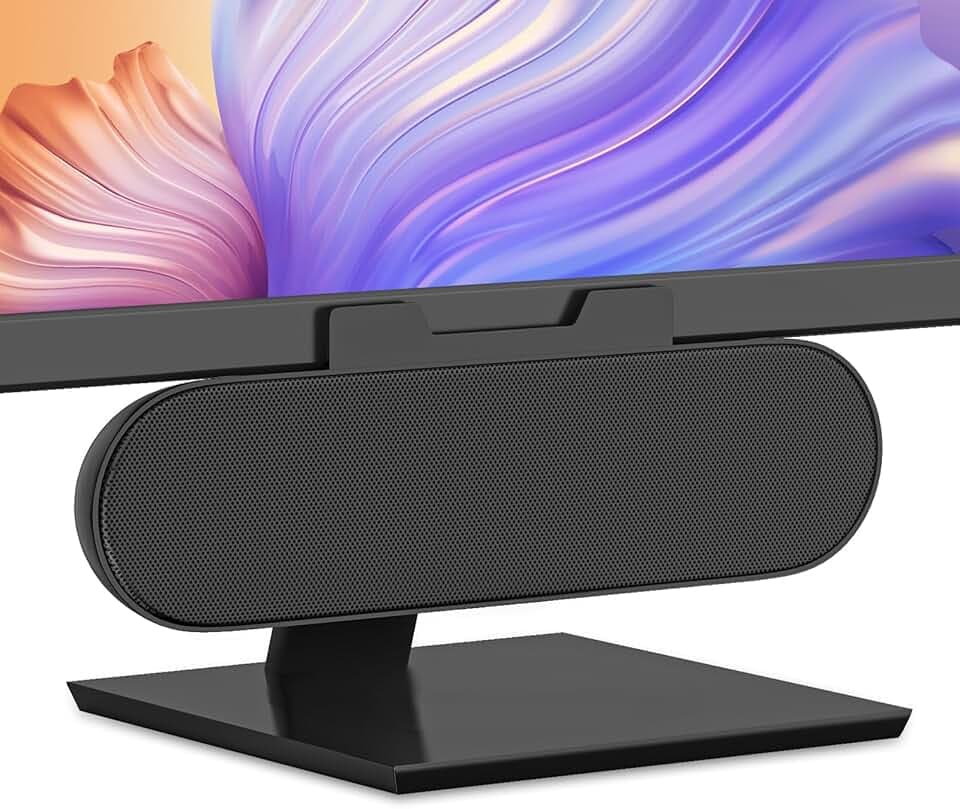 Altoparlante PC USB, Portatile Computer Altoparlanti per Desktop, Laptop, Mini Casse Soundbar PC con Design a Clip per Monitor, Plug and Play