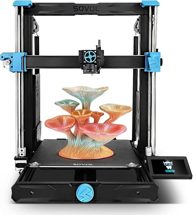 Sovol SV06 Plus ACE Stampante 3D Open Source, Stampa Rapida 500 mm/s, Livellamento Automatico Completo, Doppia Puleggia Asse XY, Estrusore Diretto con Fotocamera, Grande Volume 300×300×350 mm