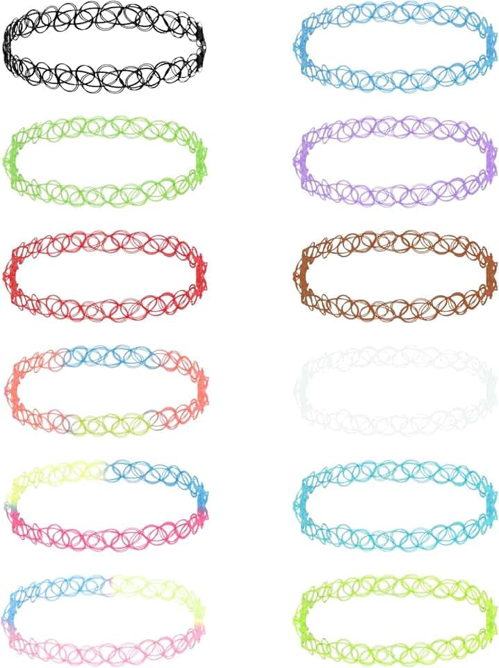 MXTIMWAN 12 Pezzi Girocollo Collane Set di Collane a Girocollo per Ragazza donna e Bambina