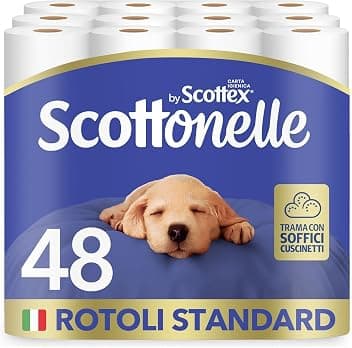 Scottonelle Carta Igienica, Morbida e Resistente, 48 Rotoli