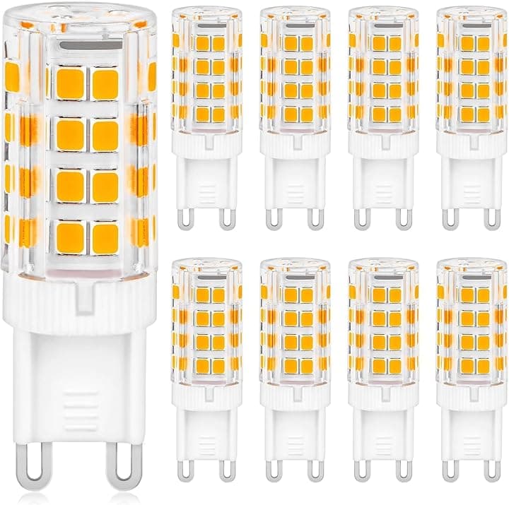 G9 Lampadine LED, 8 Pezzi Luce Bianca Calda 5W 3000K 500Lm Equivalente 40W Lampada Alogena, 220-240V Angolo a fascio 360 °, Non Dimmerabile, lampadina g9 led per Soggiorni,Camere da Letto,Corrido Etichetta Energetica