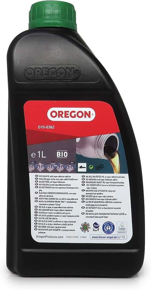 Oregon Olio Biologico per la Catena della Motosega, Lubrificante e Biodegradabile, Tanica da 1 L