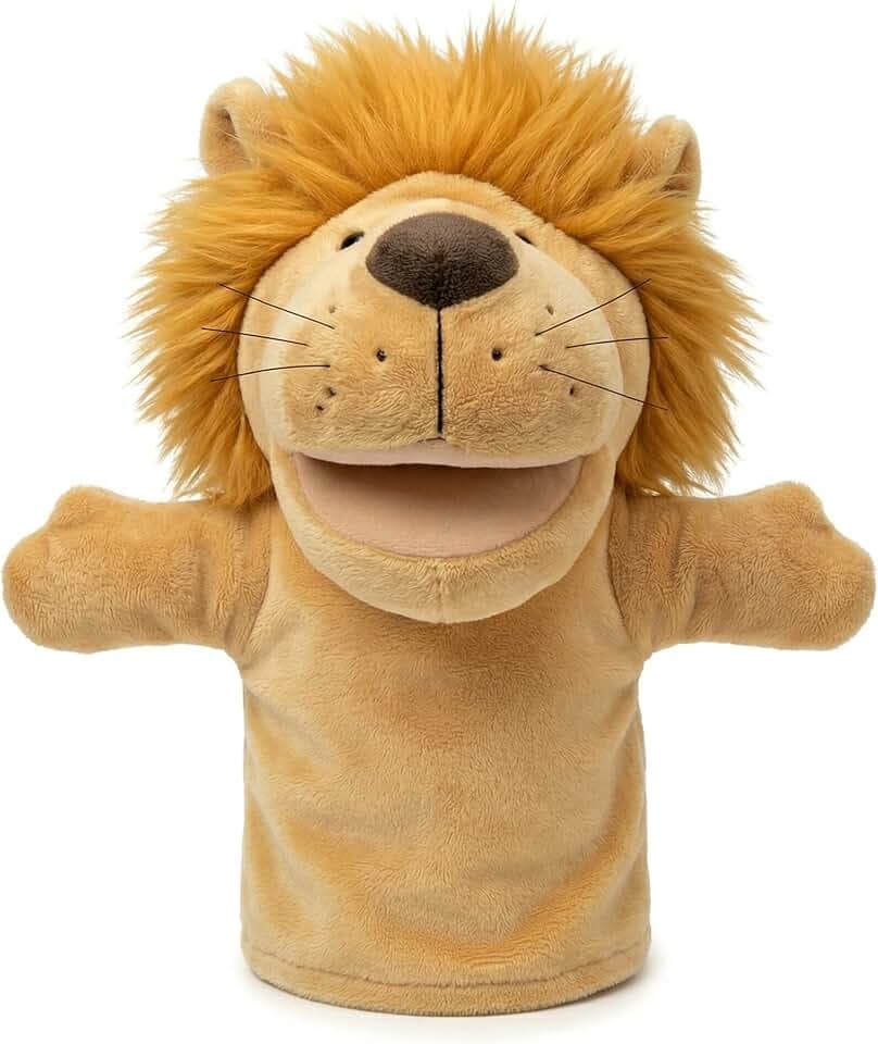 Marionette a Mano con Animali per Bambini,Il Bambino Include Lupo Leone ecc.Bocche Aperte Mobili,Perfette per Raccontare storie,Insegnare,Scuola Materna,Regali di Compleanno