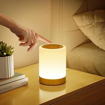 Lampada da Comodino Senza Fili Touch Dimmerabile, 5 Modalità 256 RGB e Blanco Cálido Luce Notturna Bambini Neonato, Lampade da Tavolo Ricaricabili USB con Timer, LED Lampada Camera da Letto
