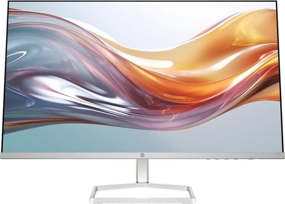 HP 527sw Monitor, Schermo da 27" FHD IPS Antiriflesso, Tecnologia Eye Ease, Tempo Risposta 5 ms GtG Overdrive, Risoluzione 1920 x 1080, Software Display Center, HDMI, Bianco