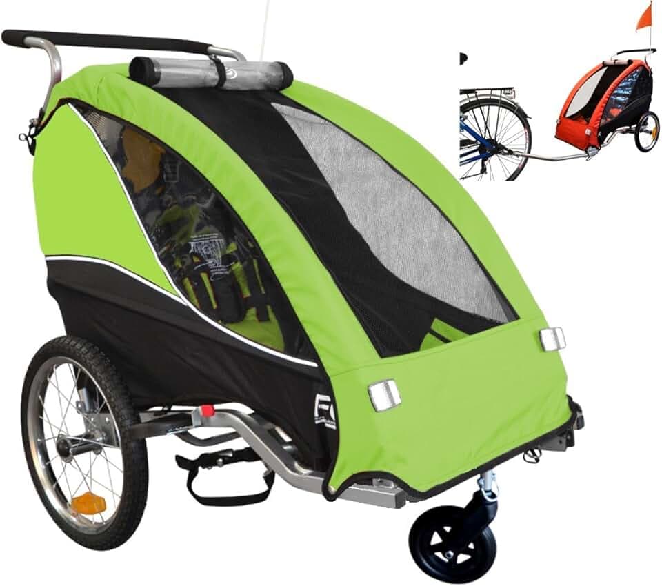 PAPILIOSHOP FOX Rimorchio passeggino per il trasporto di 1 bambino in bici