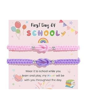 VU100 2/3 Pezzi Bracciale Madre e Figlia Regalo per Madre e Figlia Bracciale Cuore in Acciaio Inox 316L Regalo di laurea ispirazione Regalo di Natale e Compleanno per Mamma Figlia Ragazza