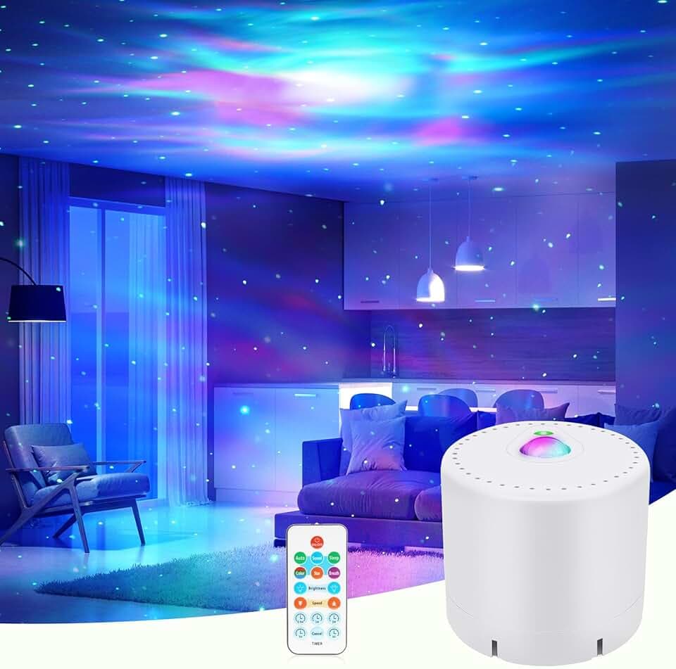 Lampada Proiettore Stelle,LED Proiettore Cielo Stellato Lampada, Proiettore cielo Stellato,LED Luce Rotante Nebulosa con Timer e Telecomando,per Bambini/Adulti/Regalo/Decorazioni