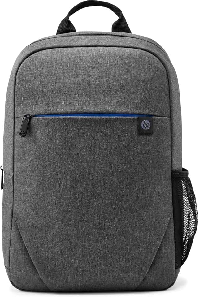 HP Prelude, Zaino per Laptop fino da 15,6", con Cinghie Imbottite Antiscivolo e Cerniera Colorata, 1 Scomparto Principale e 6 Tasche Interne ed Esterne, Realizzato con Materiale Riciclato, Grigio
