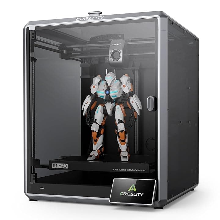 Creality K1 Max Stampante 3D Pronta, Max 600 mm/s, AI Camera, AI LiDAR, Livellamento Automatico, Doppio Raffreddamento, 300x300x300mm per Uffici, Aziendee Fai-da-te