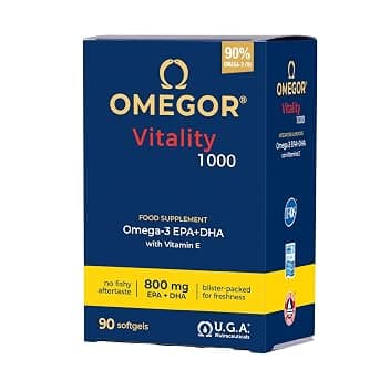 Omega 3 IFOS 5 Stelle 90 cps - Olio di Pesce Omega 3 1000mg - Ricco di EPA e DHA - Senza Retrogusto, Facile da Digerire, Privo di Metalli Pesanti