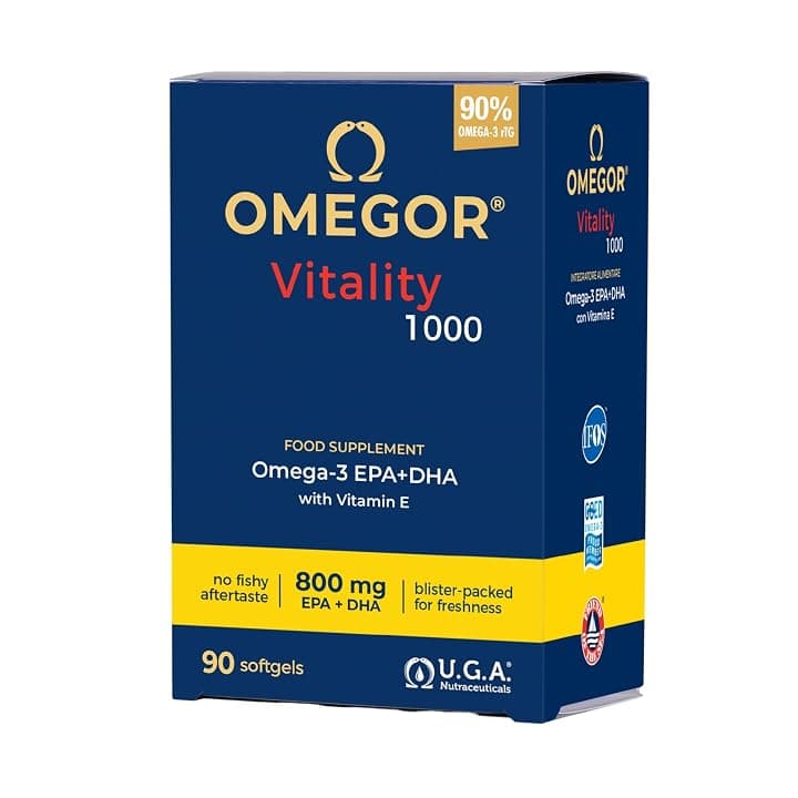 Omega 3 IFOS 5 Stelle 90 cps - Olio di Pesce Omega 3 1000mg - Ricco di EPA e DHA - Senza Retrogusto, Facile da Digerire, Privo di Metalli Pesanti