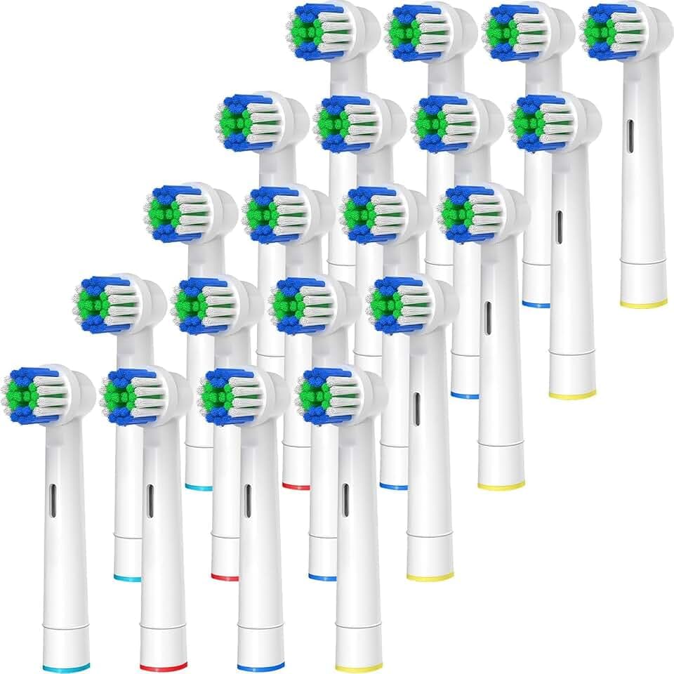 Genkent Testine Compatibili Braun Oral-B Spazzolino Elettrico, 20 Pezzi ClimatePartner certified